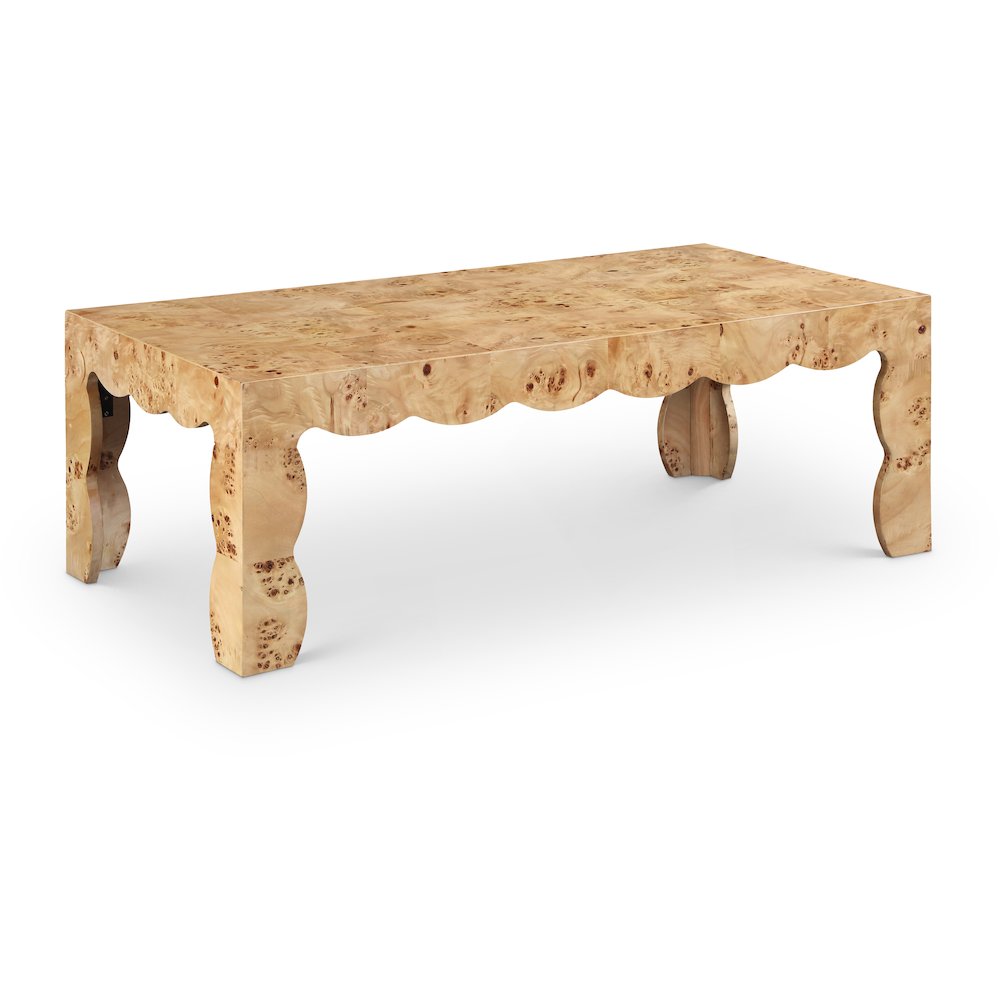 Vassa Natural Burl Veneer Coffee Table