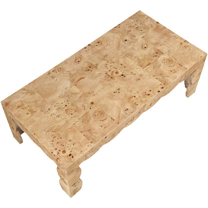 Vassa Natural Burl Veneer Coffee Table