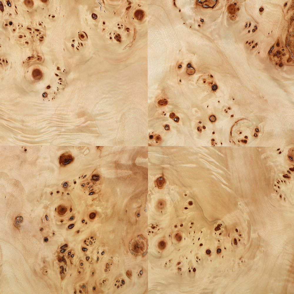 Vassa Natural Burl Veneer Coffee Table