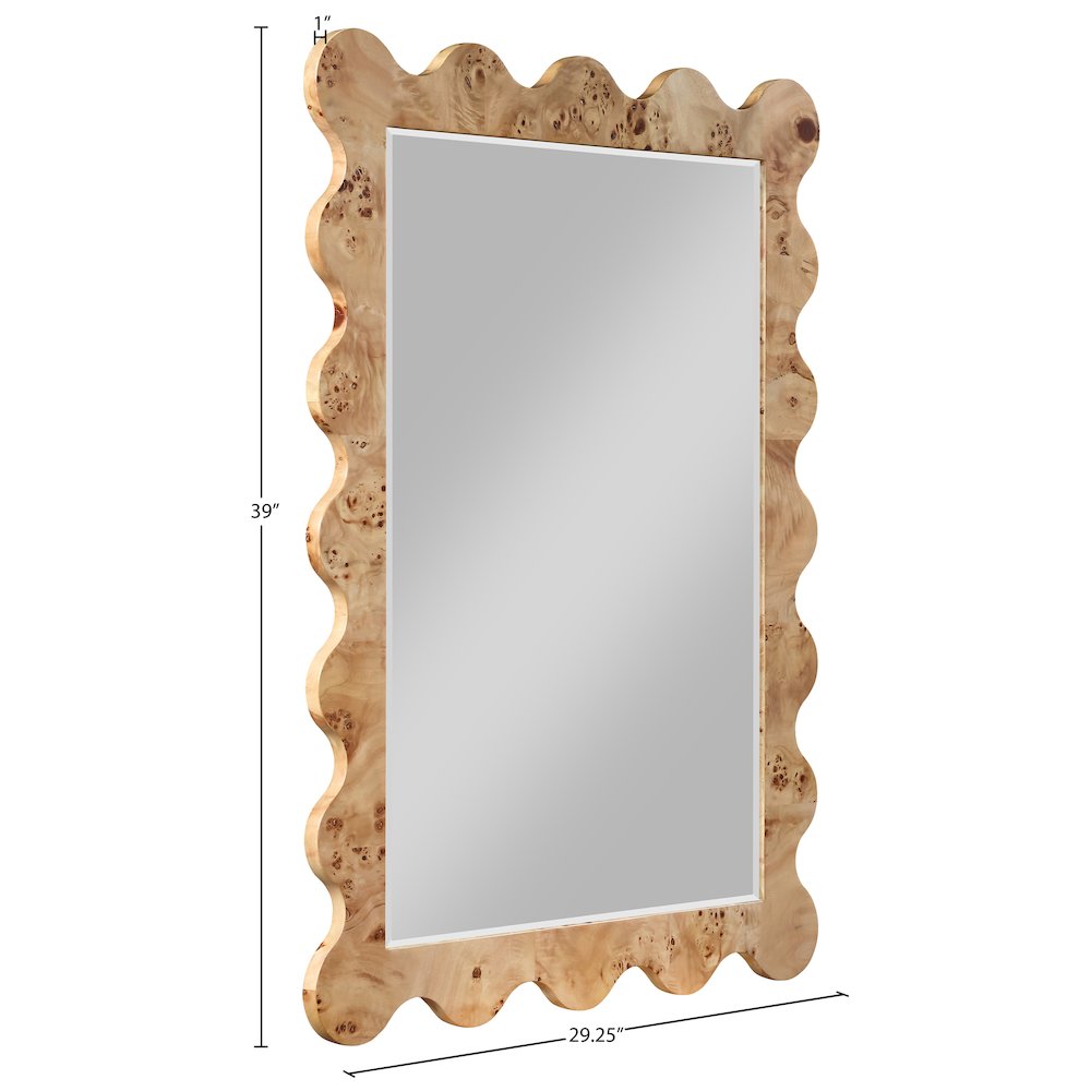Vassa Natural Burl Veneer Mirror