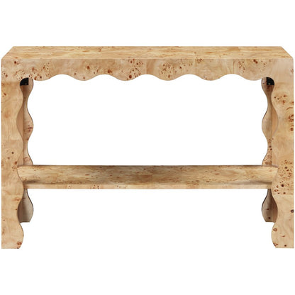 Vassa Natural Burl Veneer Console Table