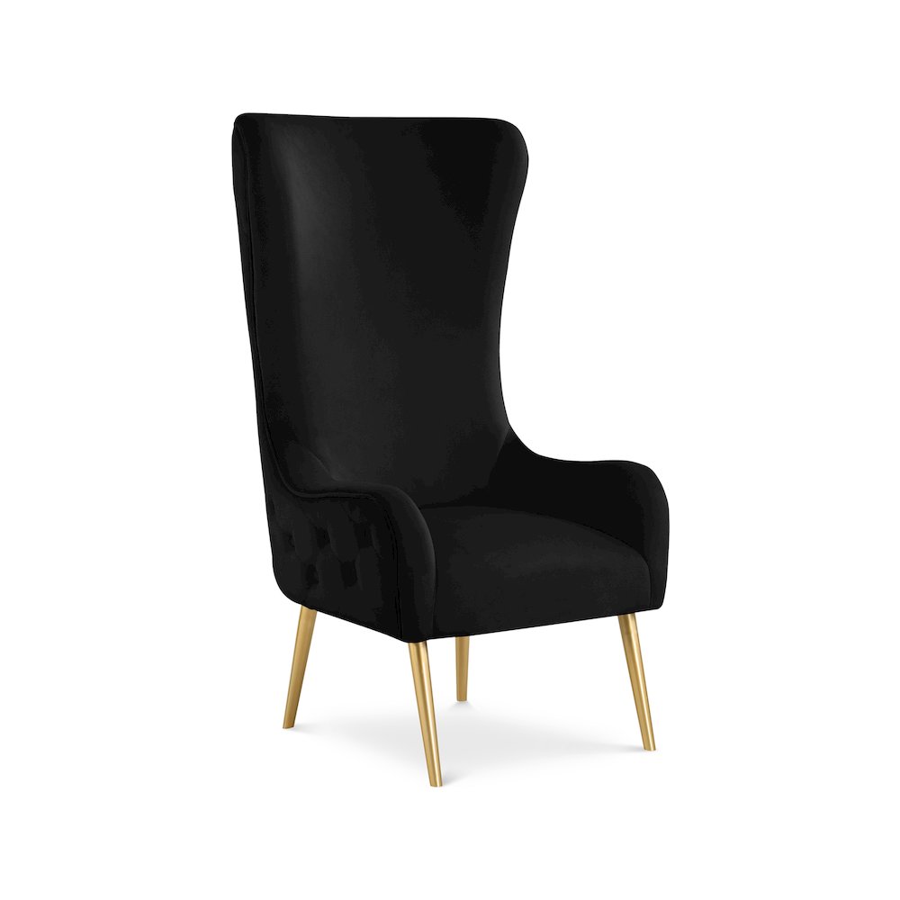 Alexander Black Velvet Accent Chair