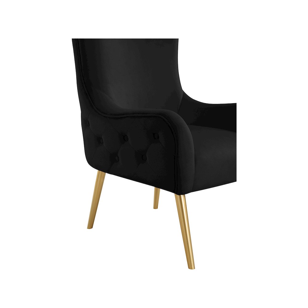Alexander Black Velvet Accent Chair
