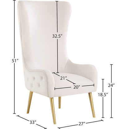 Alexander Cream Velvet Accent Chair
