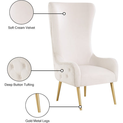 Alexander Cream Velvet Accent Chair