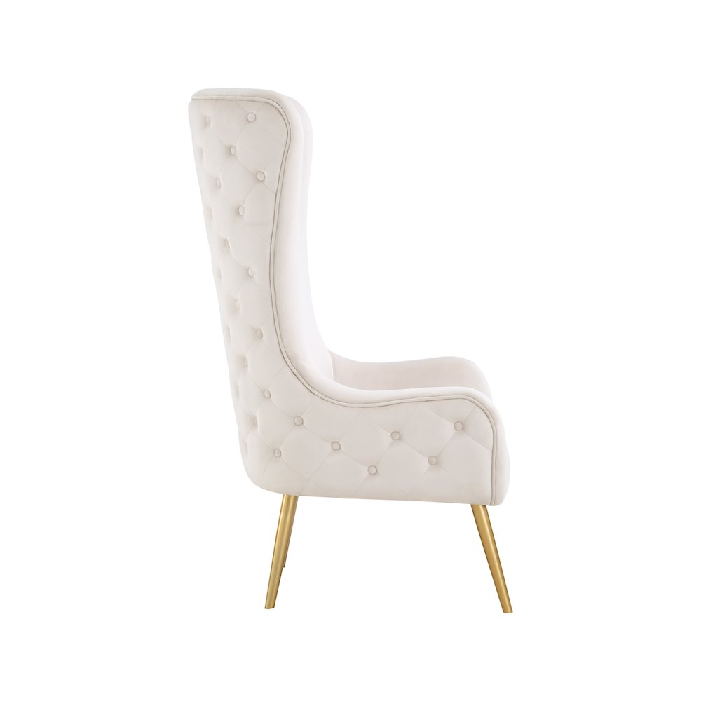 Alexander Cream Velvet Accent Chair