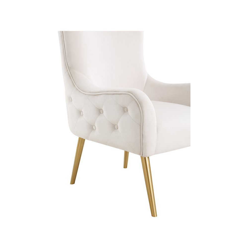 Alexander Cream Velvet Accent Chair