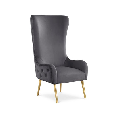Alexander Grey Velvet Accent Chair