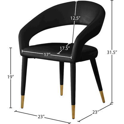 Destiny Black Velvet Dining Chair