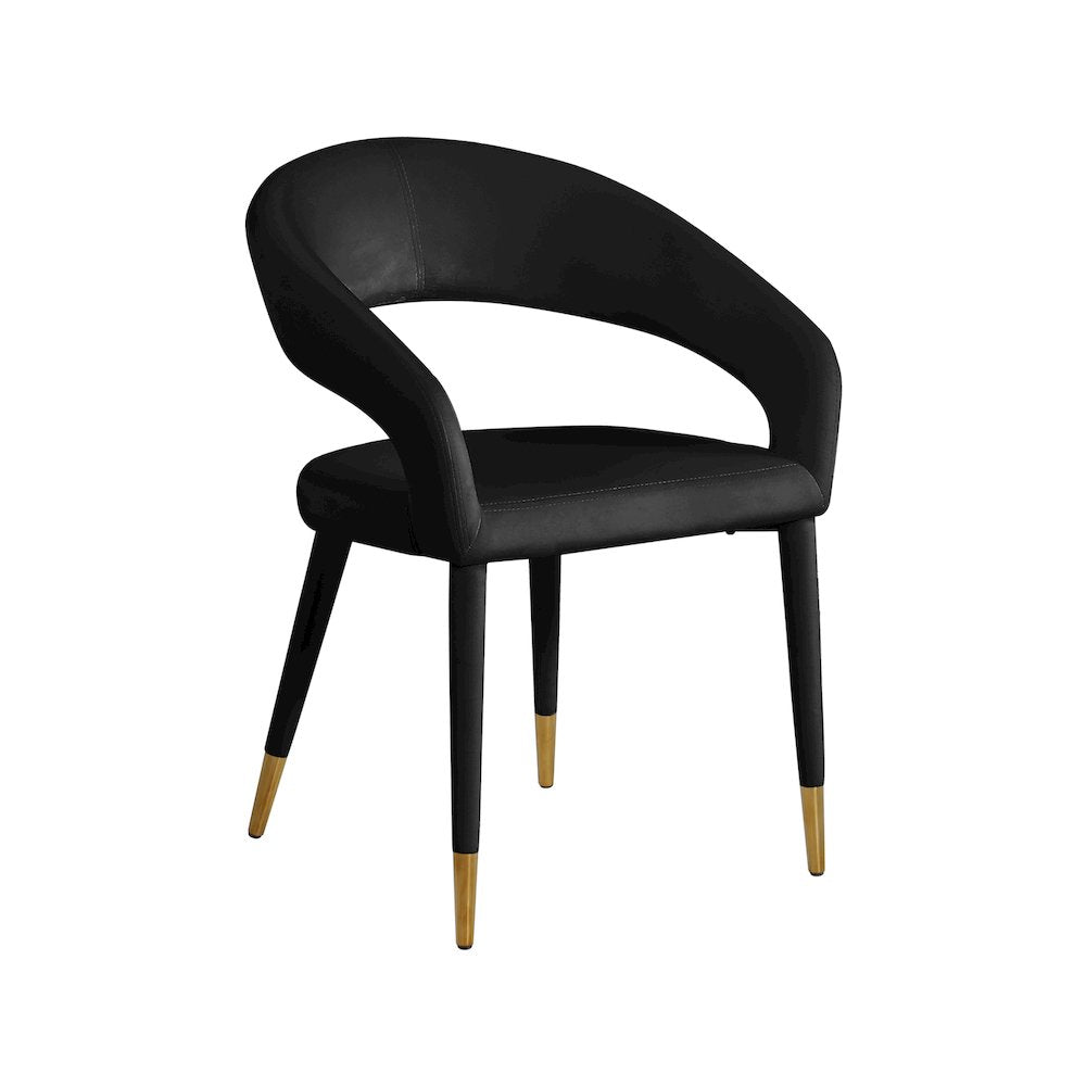 Destiny Black Velvet Dining Chair