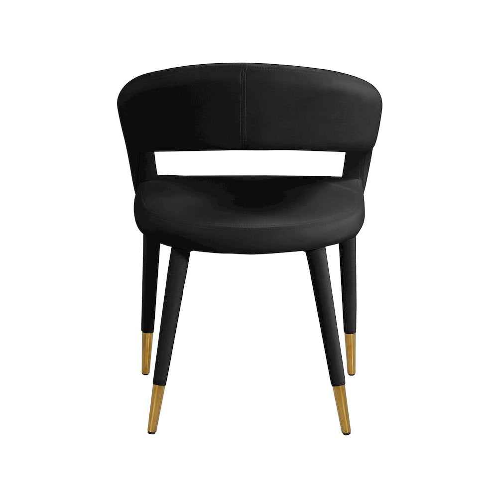 Destiny Black Velvet Dining Chair