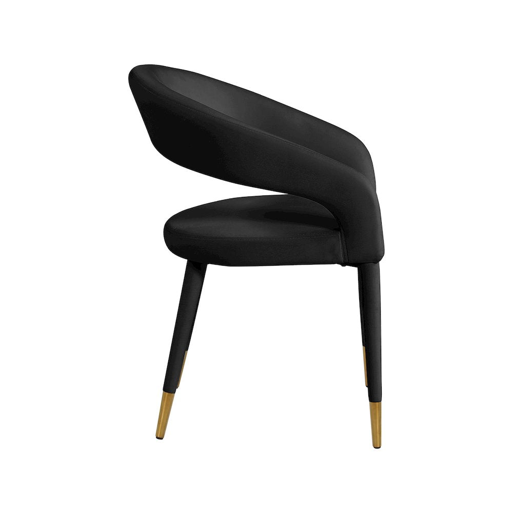 Destiny Black Velvet Dining Chair