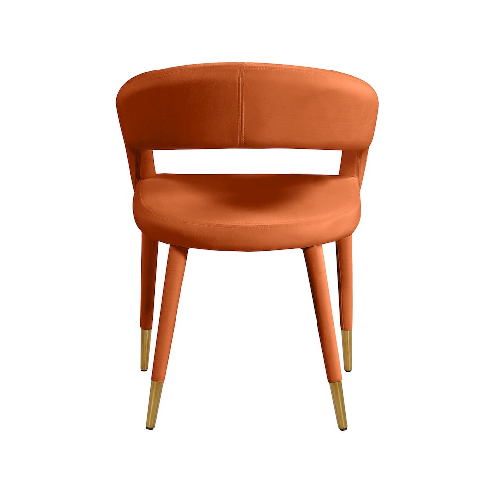 Destiny Cognac Velvet Dining Chair