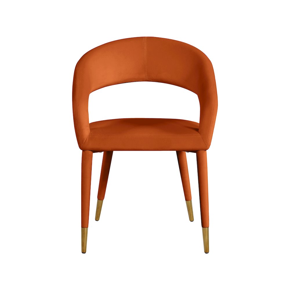 Destiny Cognac Velvet Dining Chair