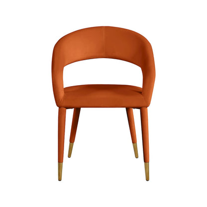 Destiny Cognac Velvet Dining Chair