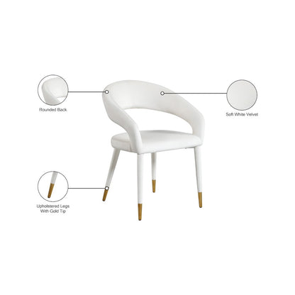 Destiny Cream Velvet Dining Chair
