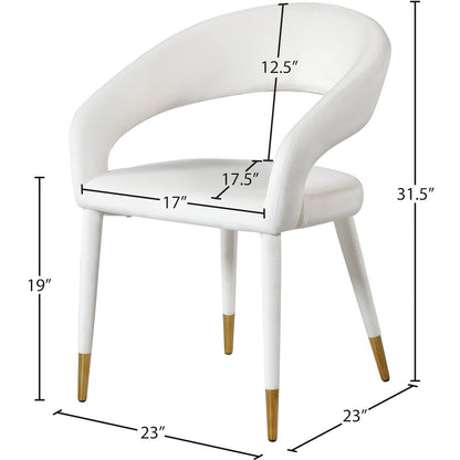 Destiny Cream Velvet Dining Chair