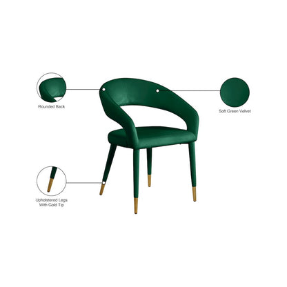 Destiny Green Velvet Dining Chair