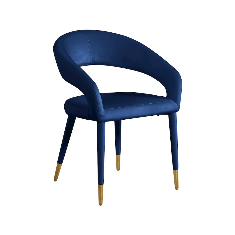 Destiny Navy Velvet Dining Chair