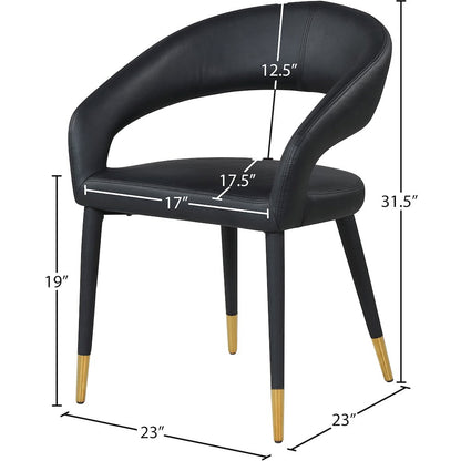 Destiny Black Vegan Leather Dining Chair