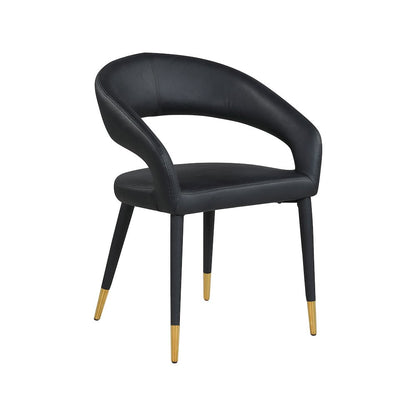 Destiny Black Vegan Leather Dining Chair