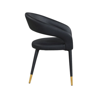Destiny Black Vegan Leather Dining Chair