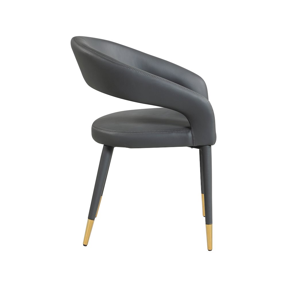 Destiny Grey Vegan Leather Dining Chair