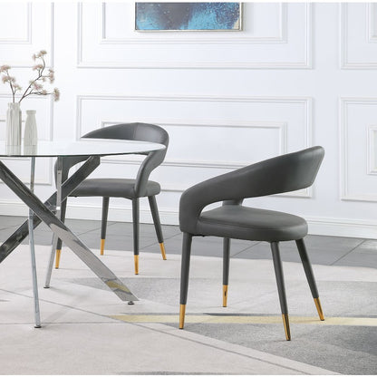 Destiny Grey Vegan Leather Dining Chair