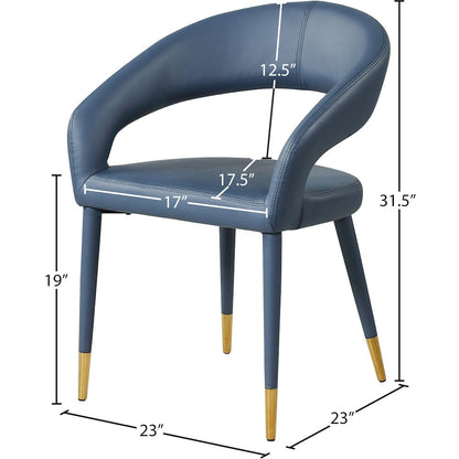 Destiny Navy Vegan Leather Dining Chair