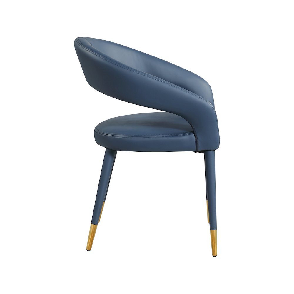 Destiny Navy Vegan Leather Dining Chair
