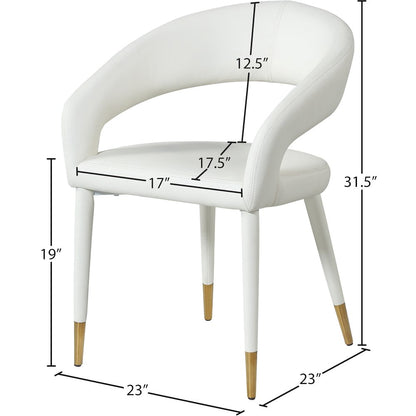 Destiny White Vegan Leather Dining Chair