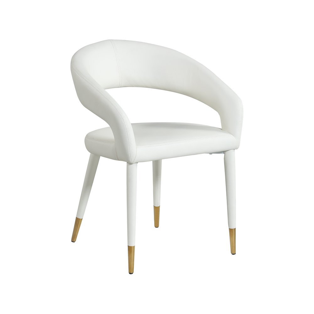 Destiny White Vegan Leather Dining Chair
