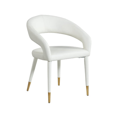 Destiny White Vegan Leather Dining Chair