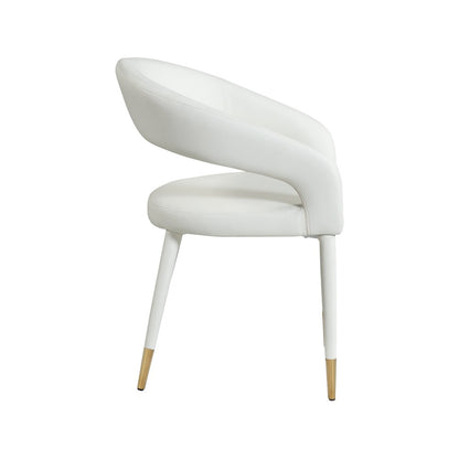 Destiny White Vegan Leather Dining Chair