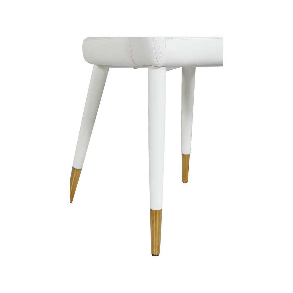 Destiny White Vegan Leather Dining Chair