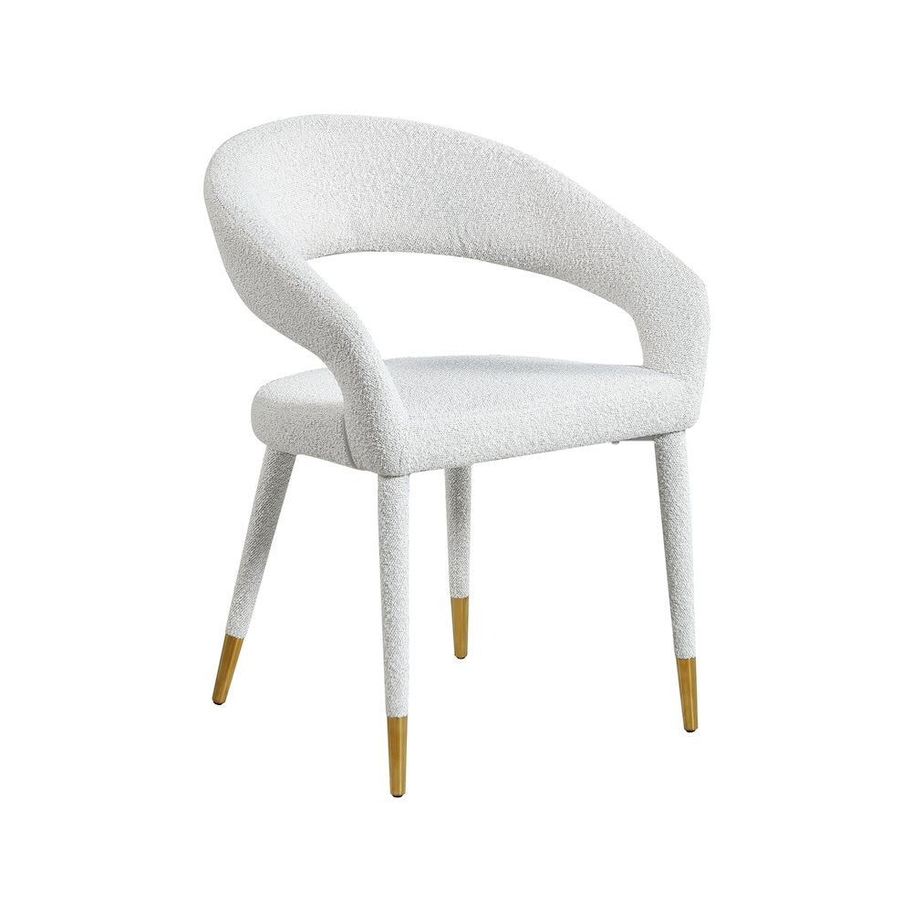 Destiny Cream Boucle Fabric Dining Chair