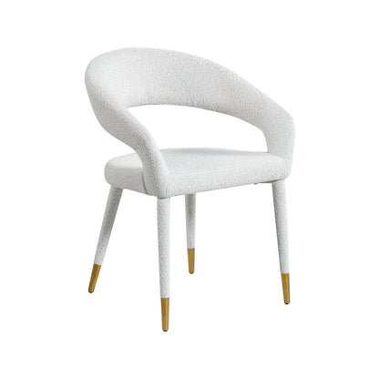 Destiny Cream Boucle Fabric Dining Chair