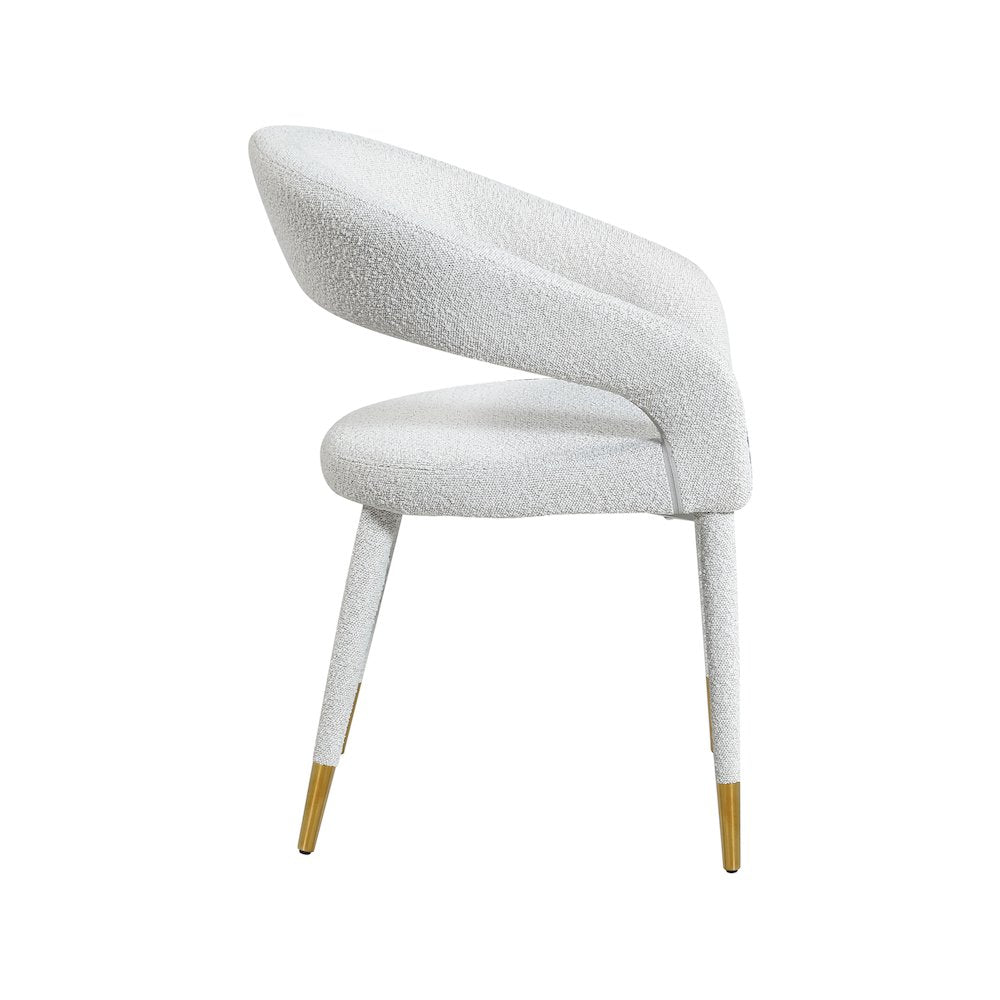 Destiny Cream Boucle Fabric Dining Chair