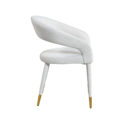 Destiny Cream Boucle Fabric Dining Chair