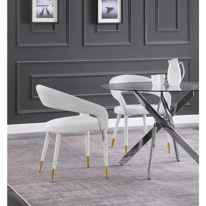 Destiny Cream Boucle Fabric Dining Chair