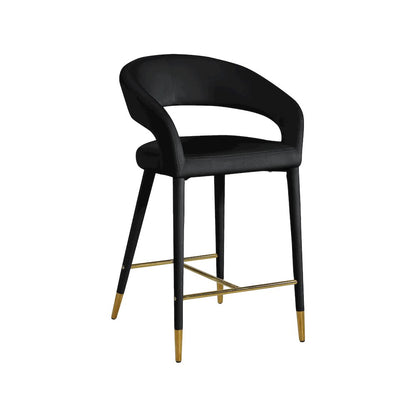 Destiny Black Velvet Stool