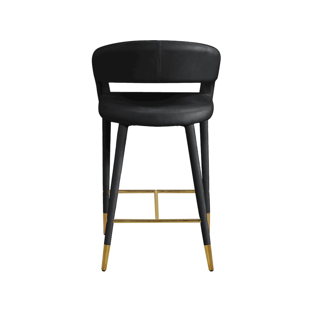Destiny Black Velvet Stool