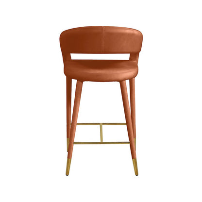 Destiny Cognac Velvet Stool