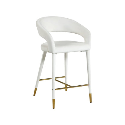 Destiny Cream Velvet Stool