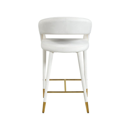Destiny Cream Velvet Stool