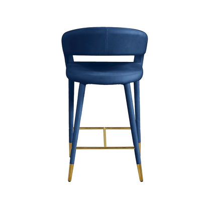 Destiny Navy Velvet Stool