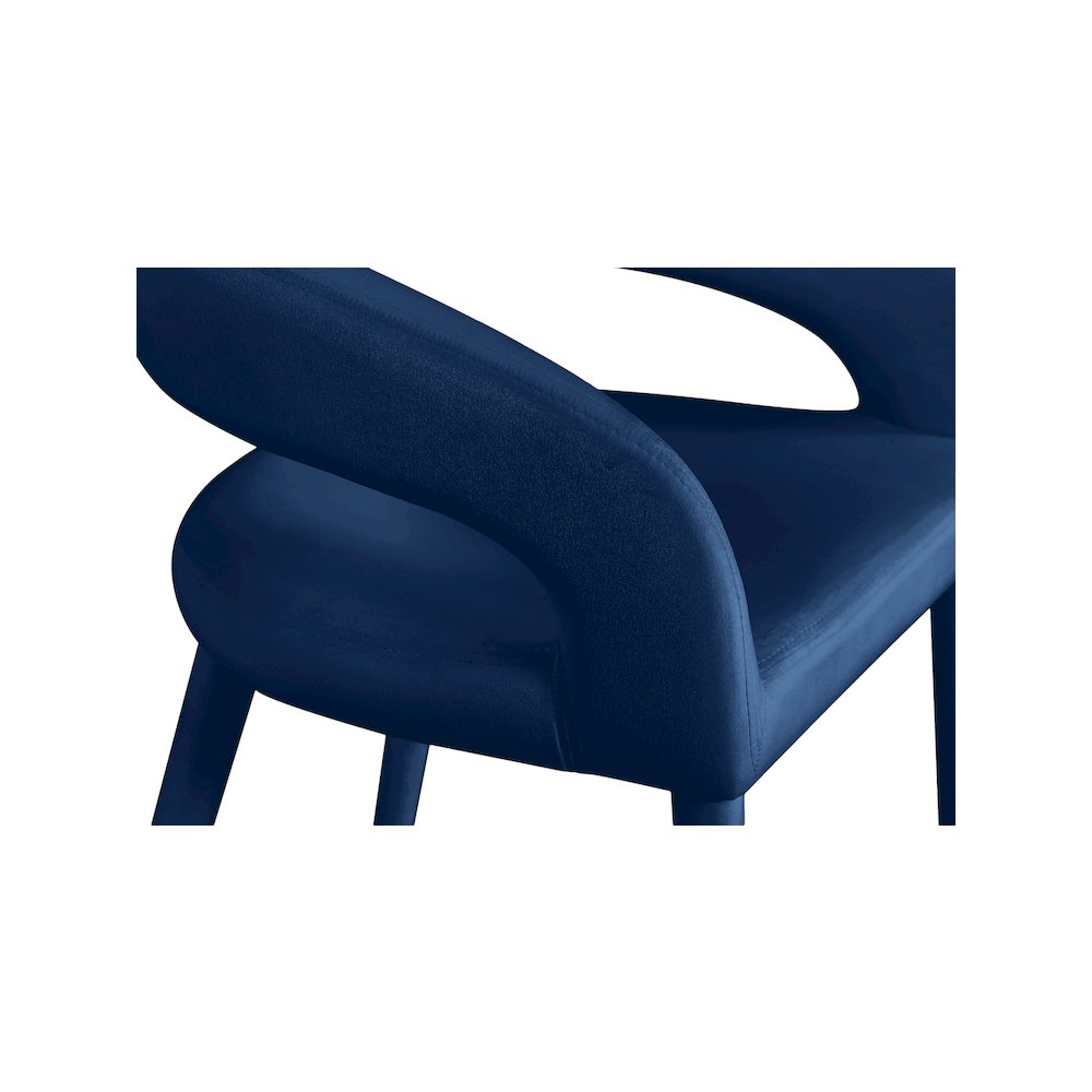 Destiny Navy Velvet Stool