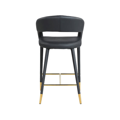 Destiny Black Vegan Leather Stool