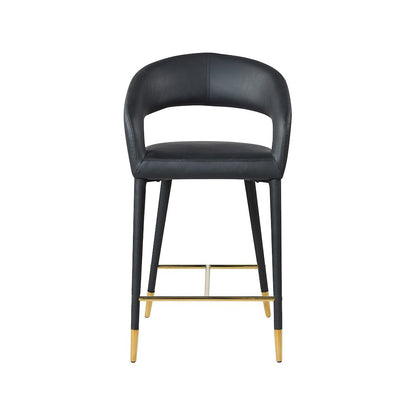Destiny Black Vegan Leather Stool