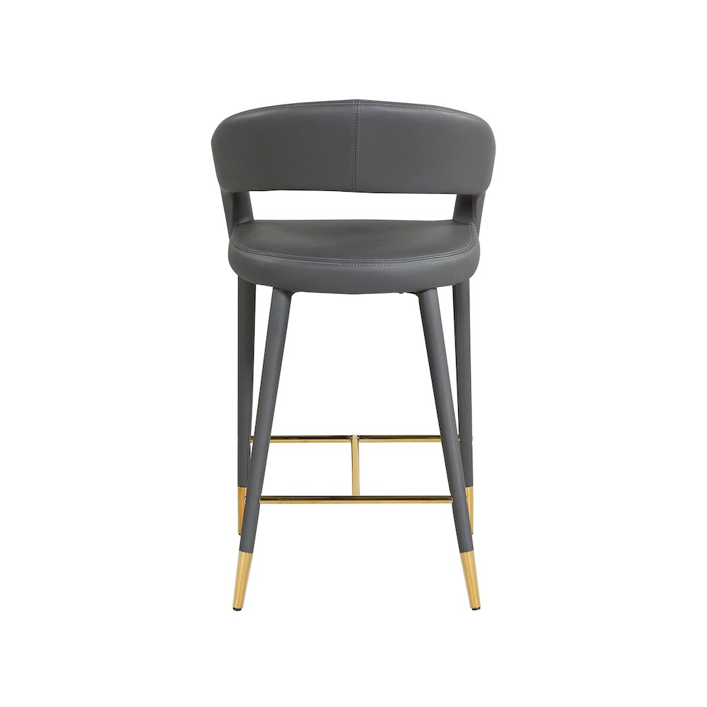 Destiny Grey Vegan Leather Stool